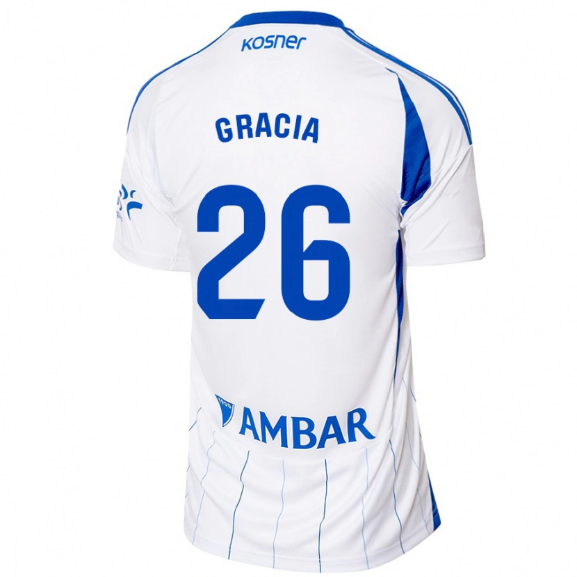 Danxen Hombre Camiseta Gori Gracia #26 Rojo Blanco 1ª Equipación 2024/25 La Camisa
