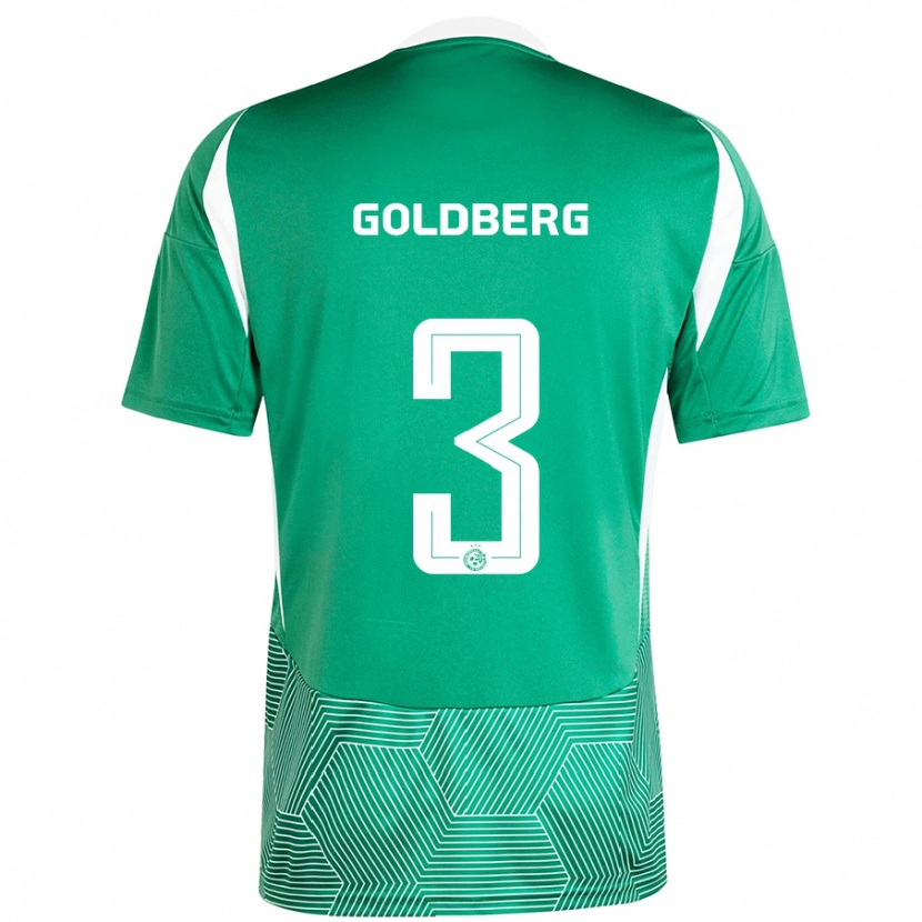 Danxen Hombre Camiseta Shon Goldberg #3 Verde Blanco 1ª Equipación 2024/25 La Camisa