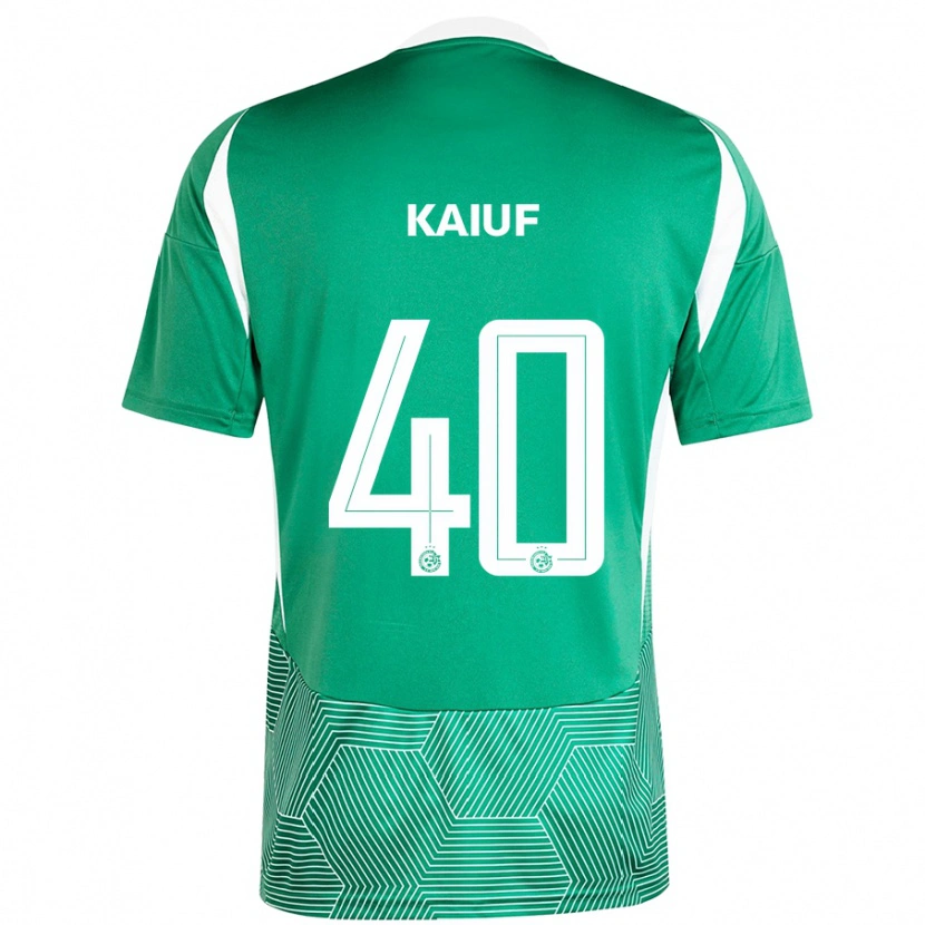 Danxen Hombre Camiseta Sharif Kaiuf #40 Verde Blanco 1ª Equipación 2024/25 La Camisa
