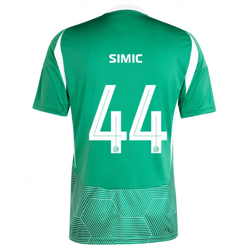 Danxen Hombre Camiseta Lorenco Simic #44 Verde Blanco 1ª Equipación 2024/25 La Camisa