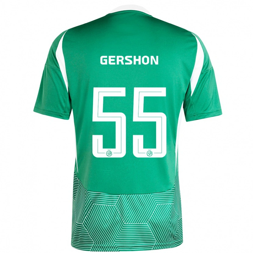 Danxen Hombre Camiseta Rami Gershon #55 Verde Blanco 1ª Equipación 2024/25 La Camisa