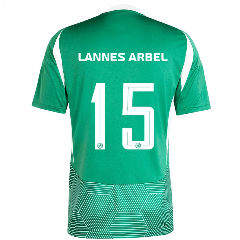 Danxen Hombre Camiseta Tomer Lannes Arbel #15 Verde Blanco 1ª Equipación 2024/25 La Camisa