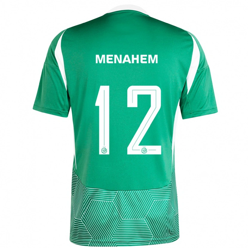 Danxen Hombre Camiseta Sun Menahem #12 Verde Blanco 1ª Equipación 2024/25 La Camisa