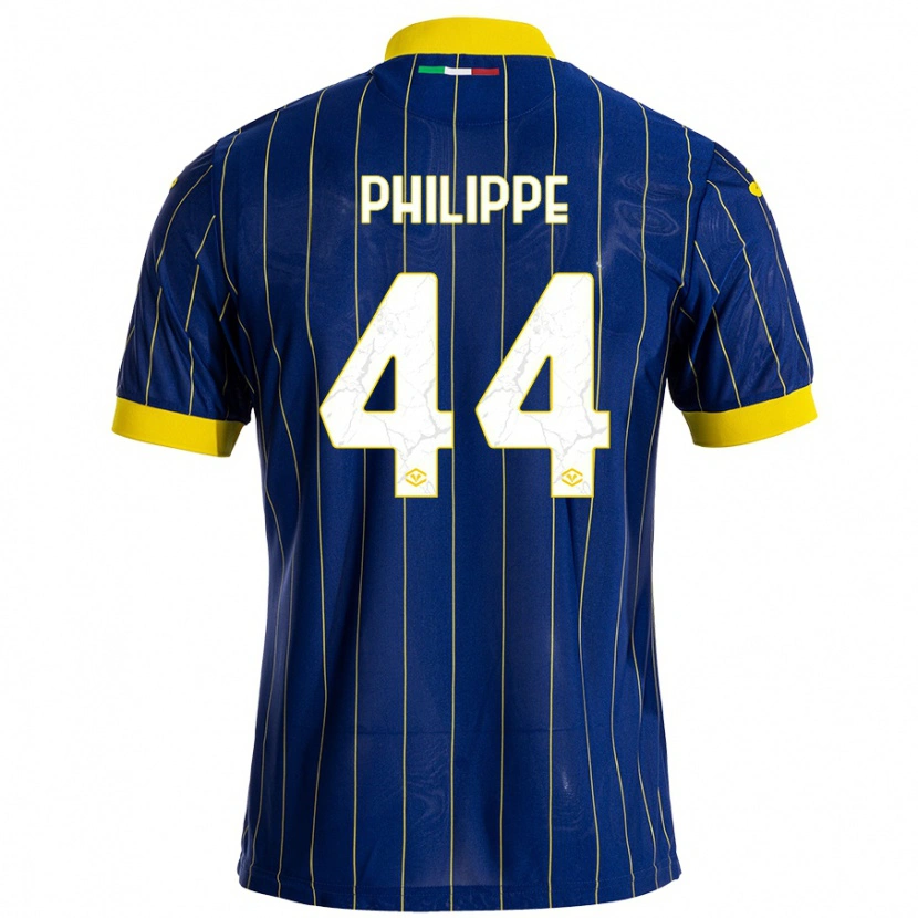 Danxen Hombre Camiseta Mathis Philippe #44 Azul Amarillo 1ª Equipación 2024/25 La Camisa
