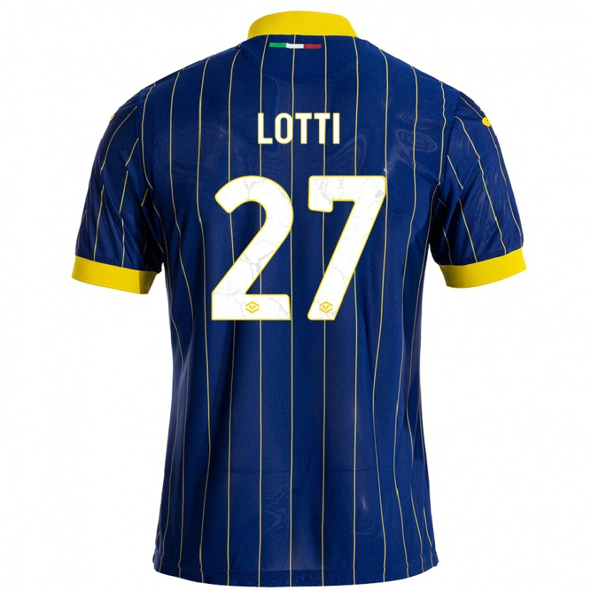 Danxen Hombre Camiseta Irene Lotti #27 Azul Amarillo 1ª Equipación 2024/25 La Camisa