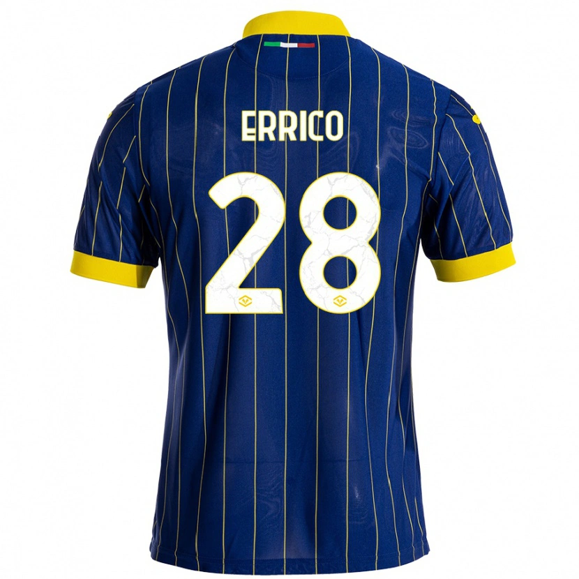 Danxen Hombre Camiseta Emma Raffaella Errico #28 Azul Amarillo 1ª Equipación 2024/25 La Camisa