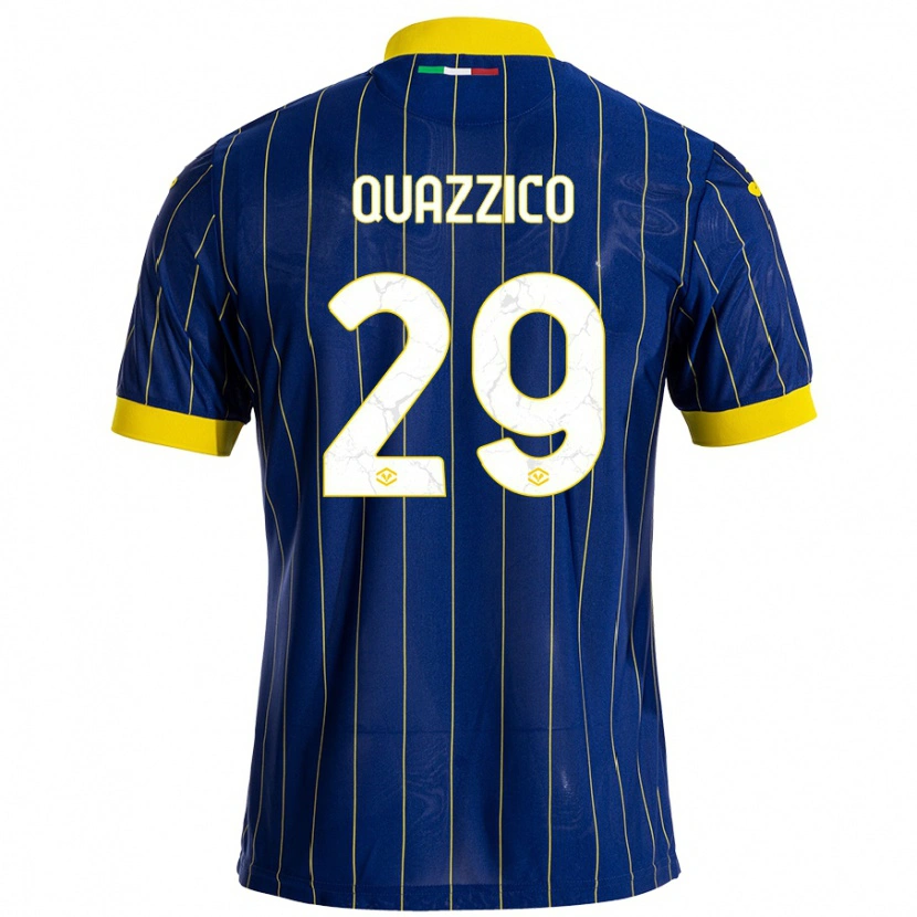 Danxen Hombre Camiseta Francesca Quazzico #29 Azul Amarillo 1ª Equipación 2024/25 La Camisa