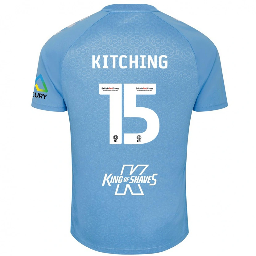 Danxen Hombre Camiseta Liam Kitching #15 Azul Blanco 1ª Equipación 2024/25 La Camisa