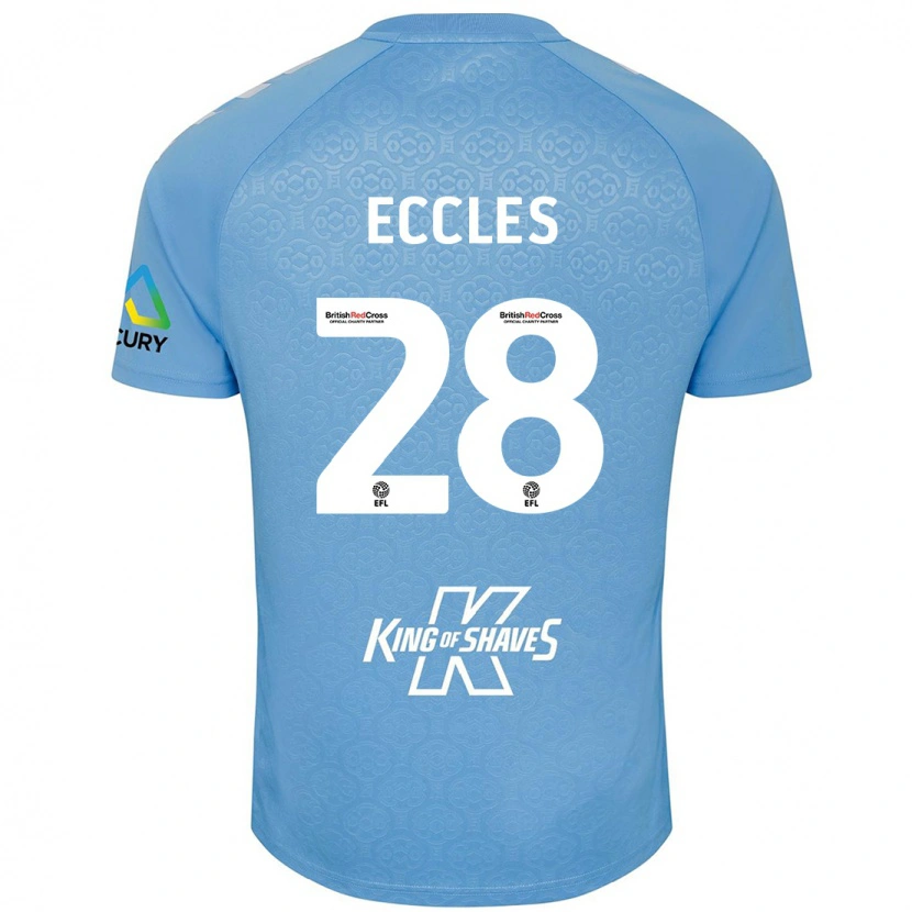 Danxen Hombre Camiseta Josh Eccles #28 Azul Blanco 1ª Equipación 2024/25 La Camisa