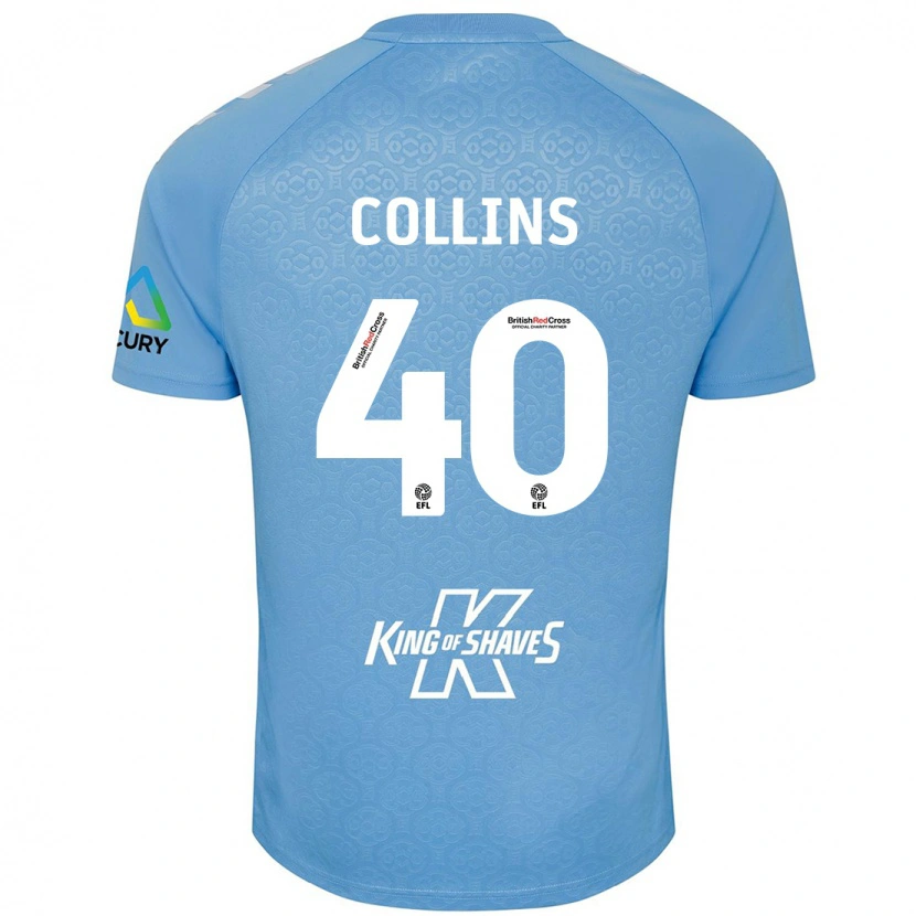 Danxen Hombre Camiseta Brad Collins #40 Azul Blanco 1ª Equipación 2024/25 La Camisa