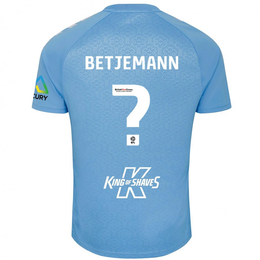 Danxen Hombre Camiseta Elliot Betjemann #0 Azul Blanco 1ª Equipación 2024/25 La Camisa