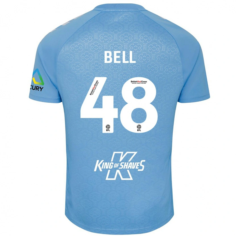 Danxen Hombre Camiseta Luke Bell #48 Azul Blanco 1ª Equipación 2024/25 La Camisa