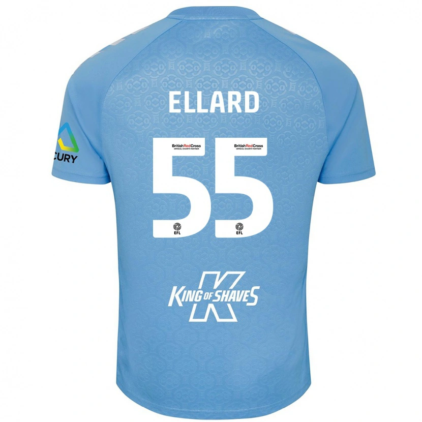 Danxen Hombre Camiseta Aston Ellard #55 Azul Blanco 1ª Equipación 2024/25 La Camisa