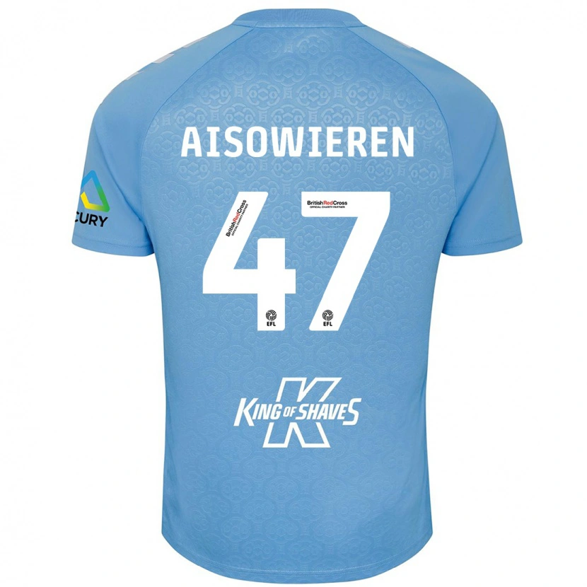 Danxen Hombre Camiseta Evan Eghosa Aisowieren #47 Azul Blanco 1ª Equipación 2024/25 La Camisa