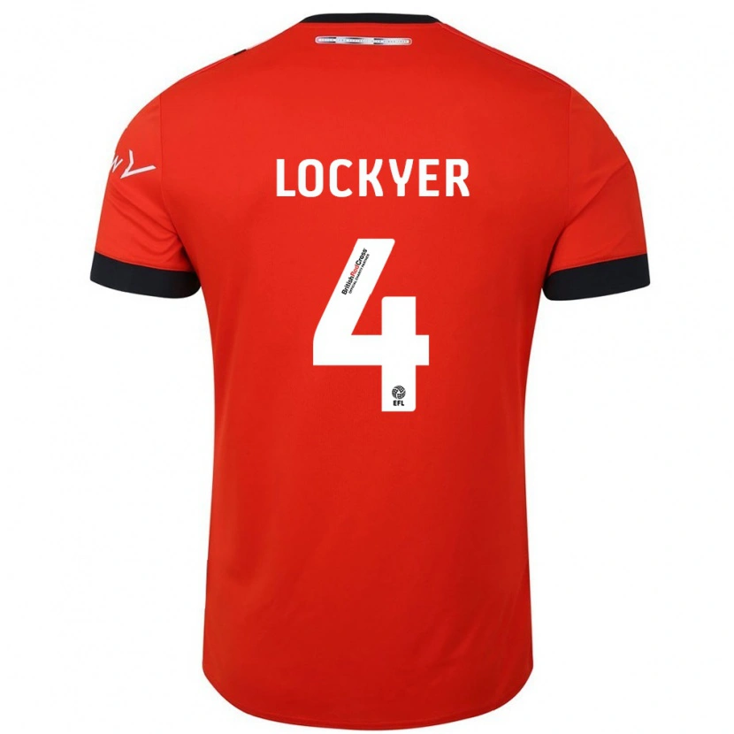 Danxen Hombre Camiseta Tom Lockyer #4 Naranja Negro 1ª Equipación 2024/25 La Camisa