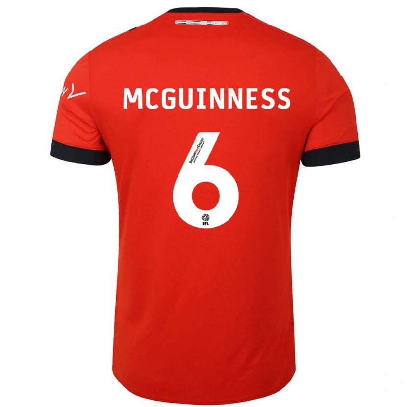 Danxen Hombre Camiseta Mark Mcguinness #6 Naranja Negro 1ª Equipación 2024/25 La Camisa