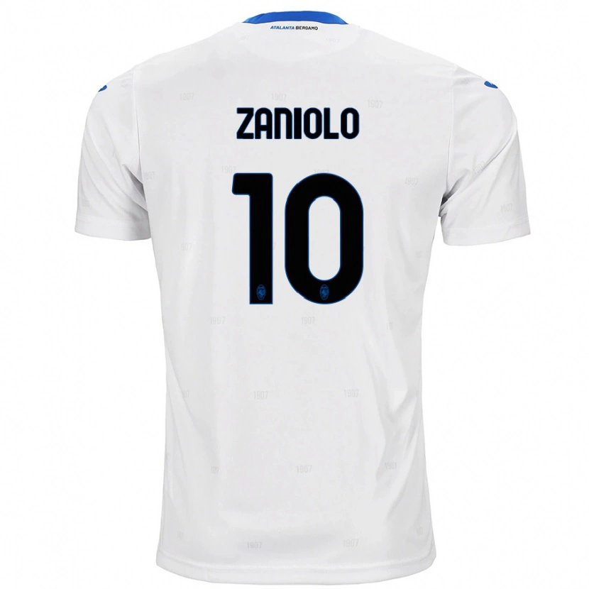 Danxen Hombre Camiseta Nicolò Zaniolo #10 Blanco 2ª Equipación 2024/25 La Camisa