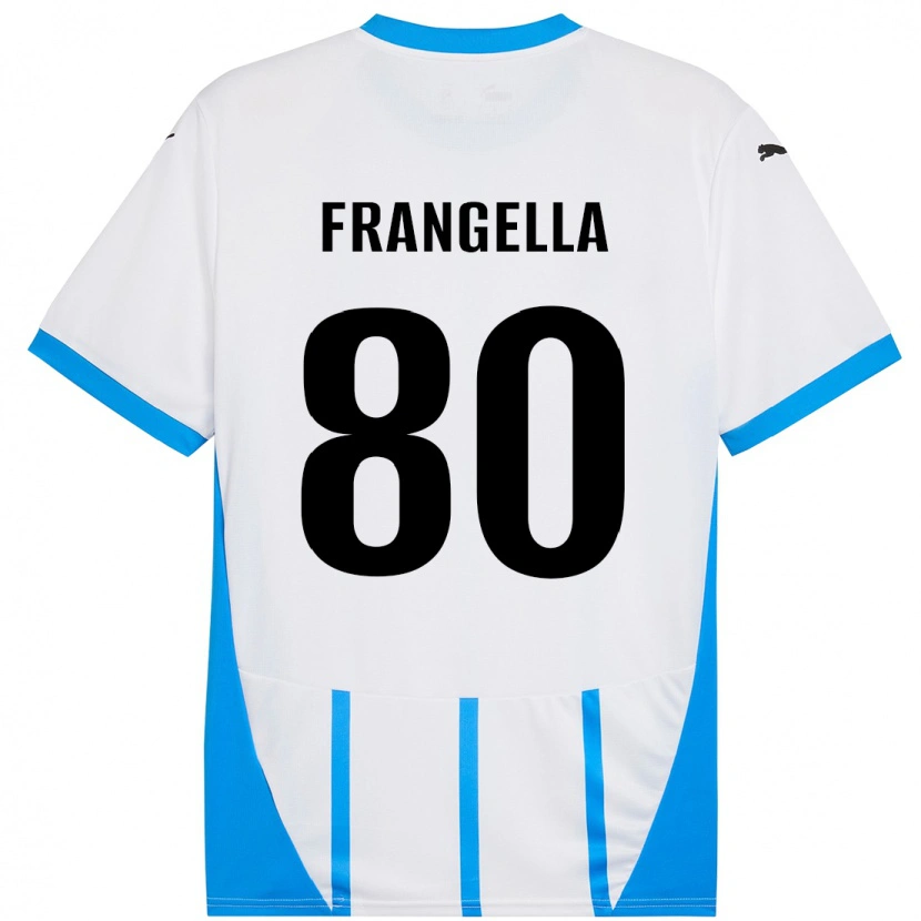 Danxen Hombre Camiseta Christian Frangella #80 Blanco Azul 2ª Equipación 2024/25 La Camisa