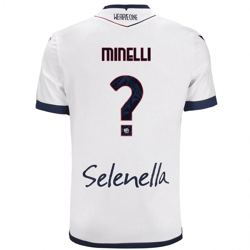 Danxen Hombre Camiseta Leo Minelli #0 Blanco Azul Real 2ª Equipación 2024/25 La Camisa