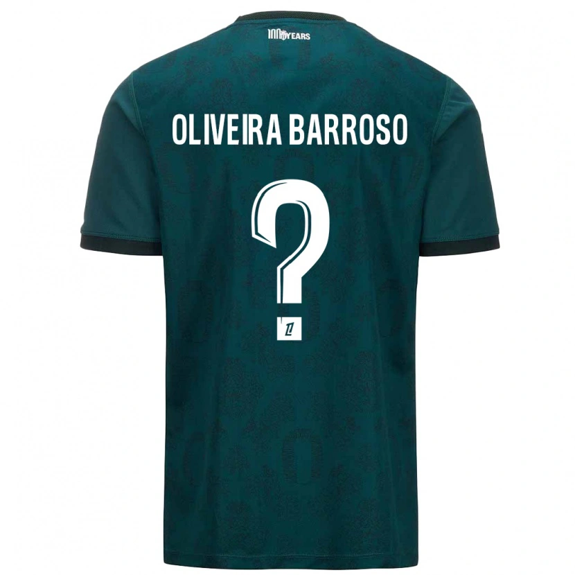 Danxen Hombre Camiseta Mickael Oliveira Barroso #0 Verde Oscuro 2ª Equipación 2024/25 La Camisa