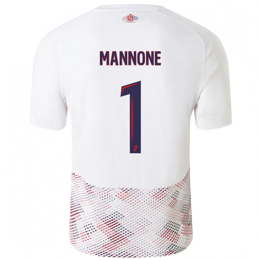 Danxen Hombre Camiseta Vito Mannone #1 Blanco Azul Real 2ª Equipación 2024/25 La Camisa