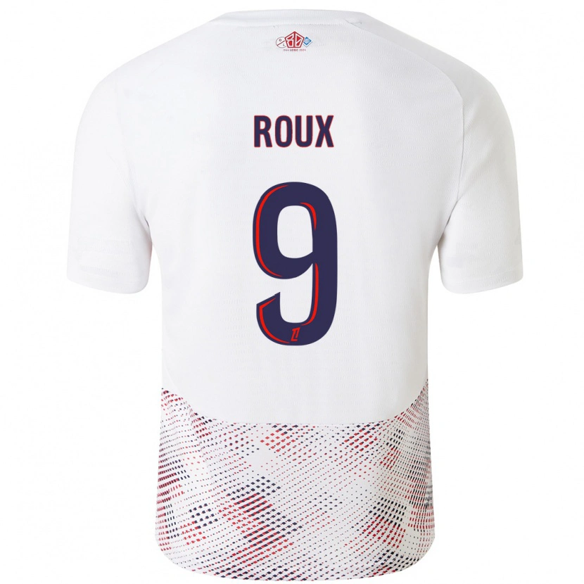 Danxen Hombre Camiseta Danielle Roux #9 Blanco Azul Real 2ª Equipación 2024/25 La Camisa