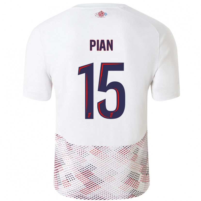 Danxen Hombre Camiseta Julie Pian #15 Blanco Azul Real 2ª Equipación 2024/25 La Camisa