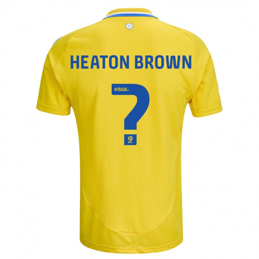 Danxen Hombre Camiseta Heaton Brown #0 Amarillo Azul 2ª Equipación 2024/25 La Camisa