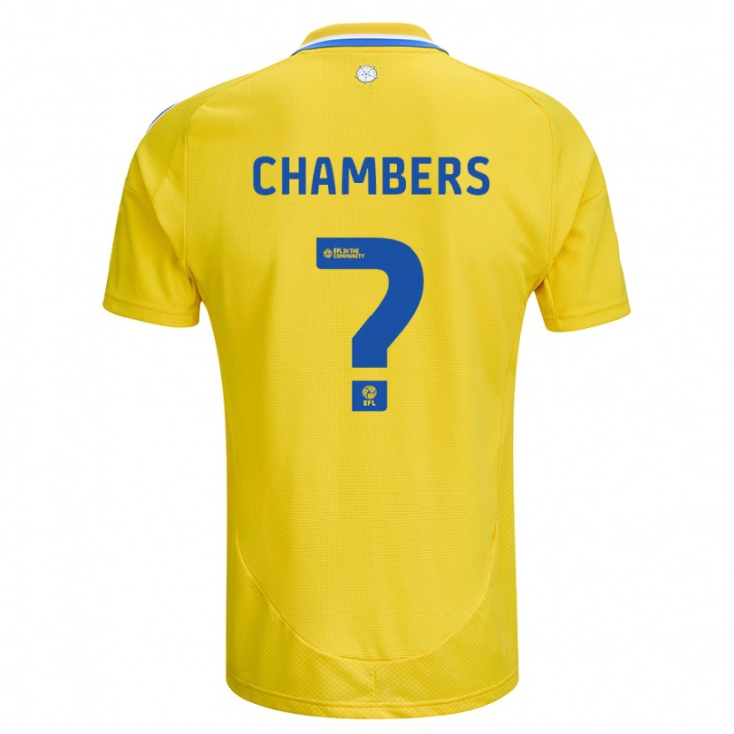 Danxen Hombre Camiseta Sam Chambers #0 Amarillo Azul 2ª Equipación 2024/25 La Camisa