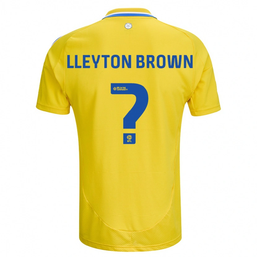 Danxen Hombre Camiseta Lleyton Brown #0 Amarillo Azul 2ª Equipación 2024/25 La Camisa