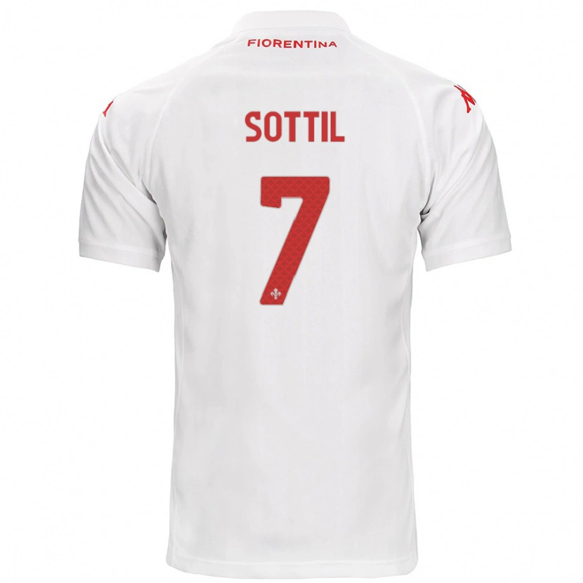 Danxen Hombre Camiseta Riccardo Sottil #7 Blanco 2ª Equipación 2024/25 La Camisa