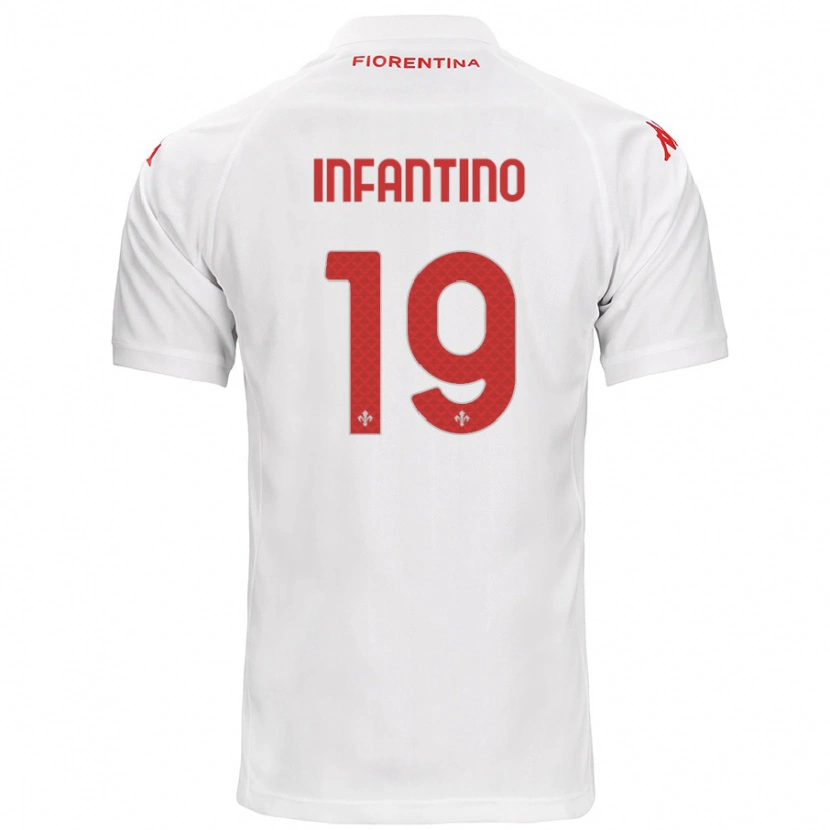 Danxen Hombre Camiseta Gino Infantino #19 Blanco 2ª Equipación 2024/25 La Camisa