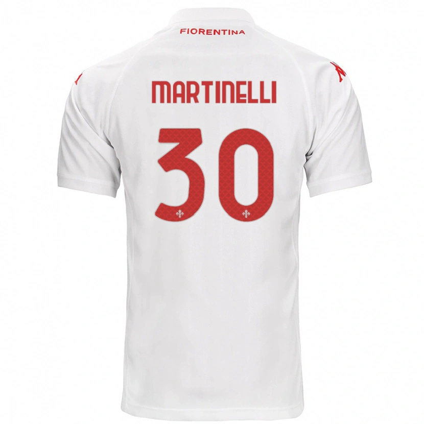 Danxen Hombre Camiseta Tommaso Martinelli #30 Blanco 2ª Equipación 2024/25 La Camisa