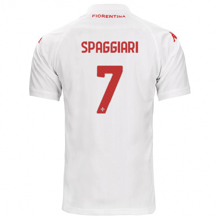 Danxen Hombre Camiseta Riccardo Spaggiari #7 Blanco 2ª Equipación 2024/25 La Camisa