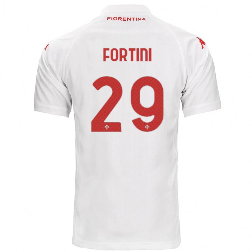 Danxen Hombre Camiseta Niccolò Fortini #29 Blanco 2ª Equipación 2024/25 La Camisa
