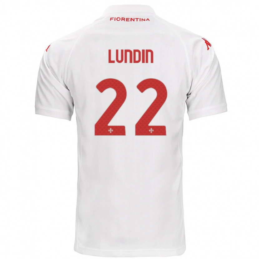 Danxen Hombre Camiseta Karin Lundin #22 Blanco 2ª Equipación 2024/25 La Camisa