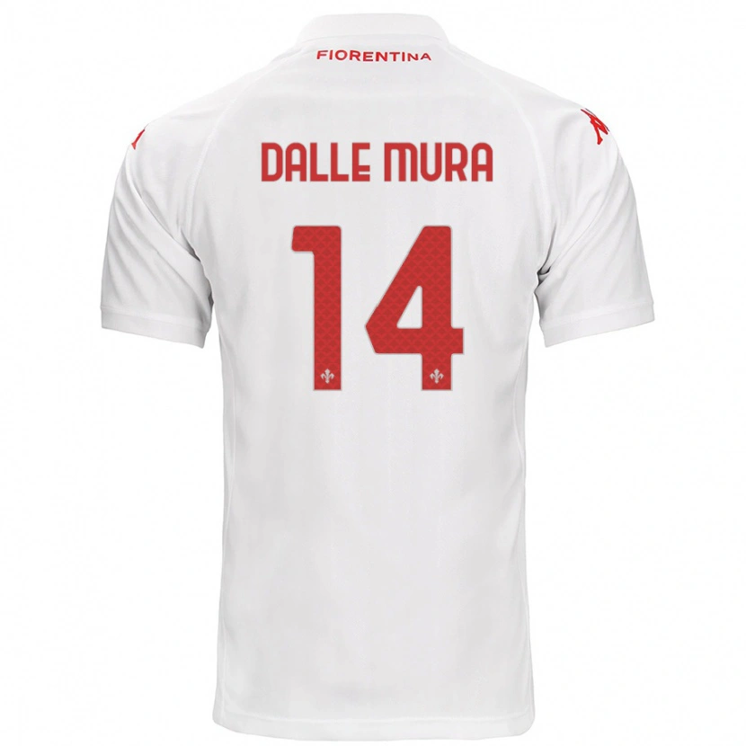 Danxen Hombre Camiseta Christian Dalle Mura #14 Blanco 2ª Equipación 2024/25 La Camisa