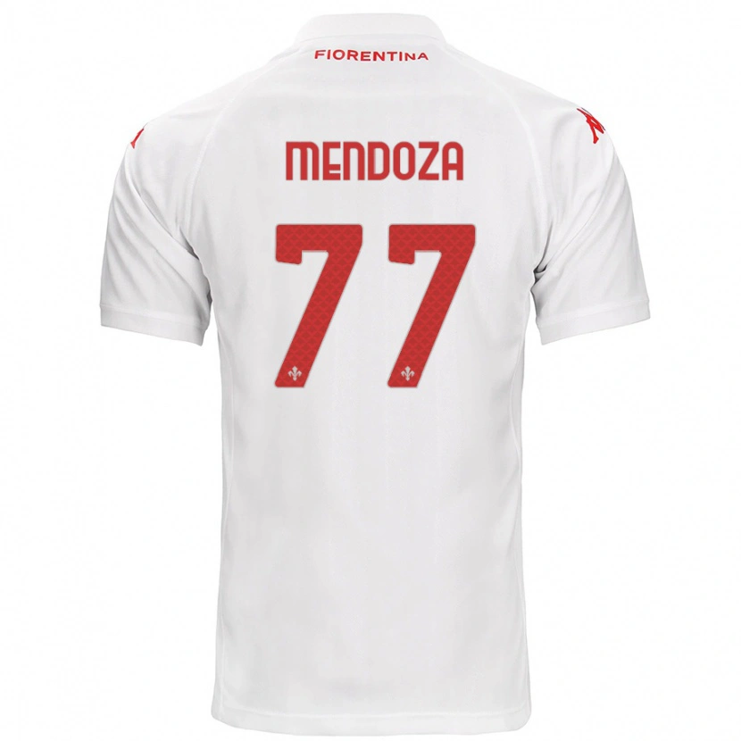 Danxen Hombre Camiseta William Mendoza #77 Blanco 2ª Equipación 2024/25 La Camisa