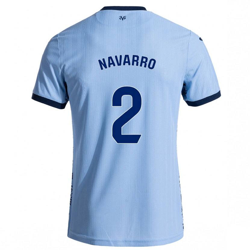 Danxen Hombre Camiseta Pau Navarro #2 Azul Cielo 2ª Equipación 2024/25 La Camisa