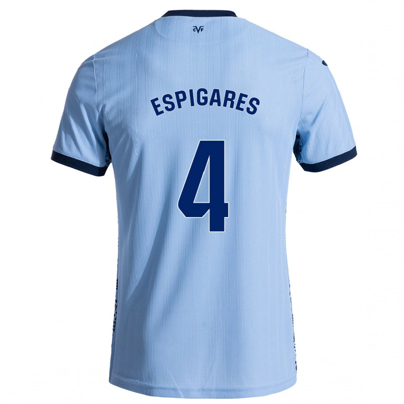 Danxen Hombre Camiseta Antonio Espigares #4 Azul Cielo 2ª Equipación 2024/25 La Camisa