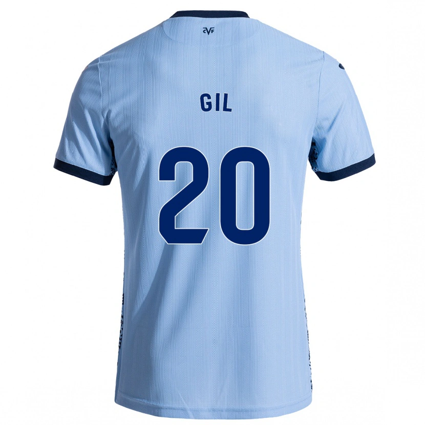 Danxen Hombre Camiseta Mario Gil #20 Azul Cielo 2ª Equipación 2024/25 La Camisa