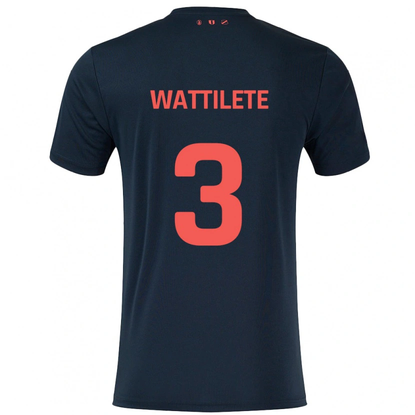 Danxen Hombre Camiseta Julia Wattilete #3 Negro Rojo 2ª Equipación 2024/25 La Camisa