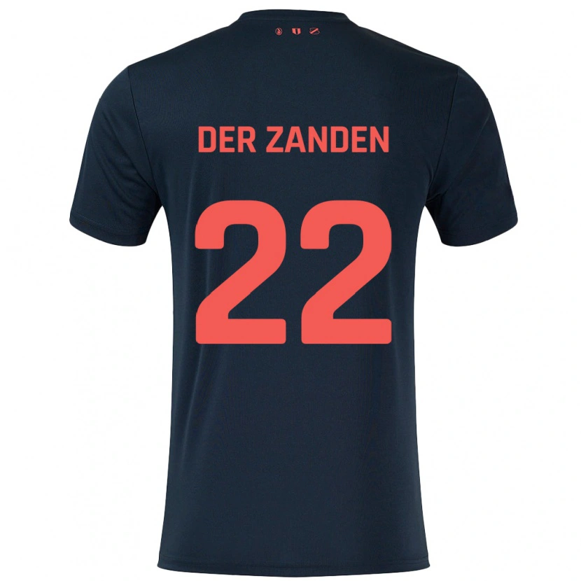 Danxen Hombre Camiseta Iise Van Der Zanden #22 Negro Rojo 2ª Equipación 2024/25 La Camisa