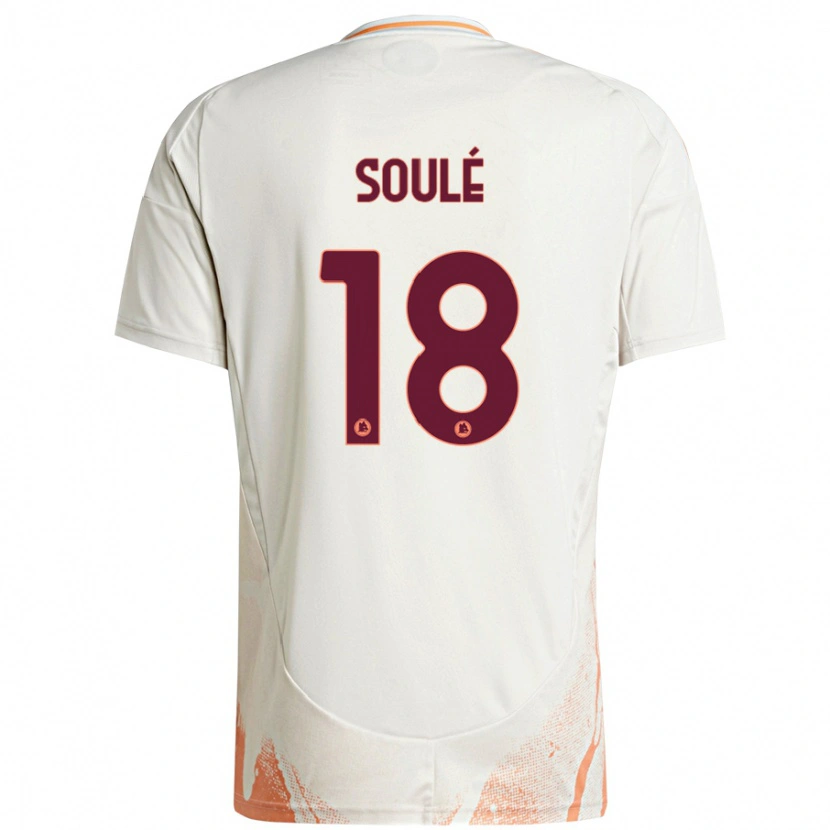 Danxen Hombre Camiseta Matías Soulé #18 Crema Blanco Naranja 2ª Equipación 2024/25 La Camisa