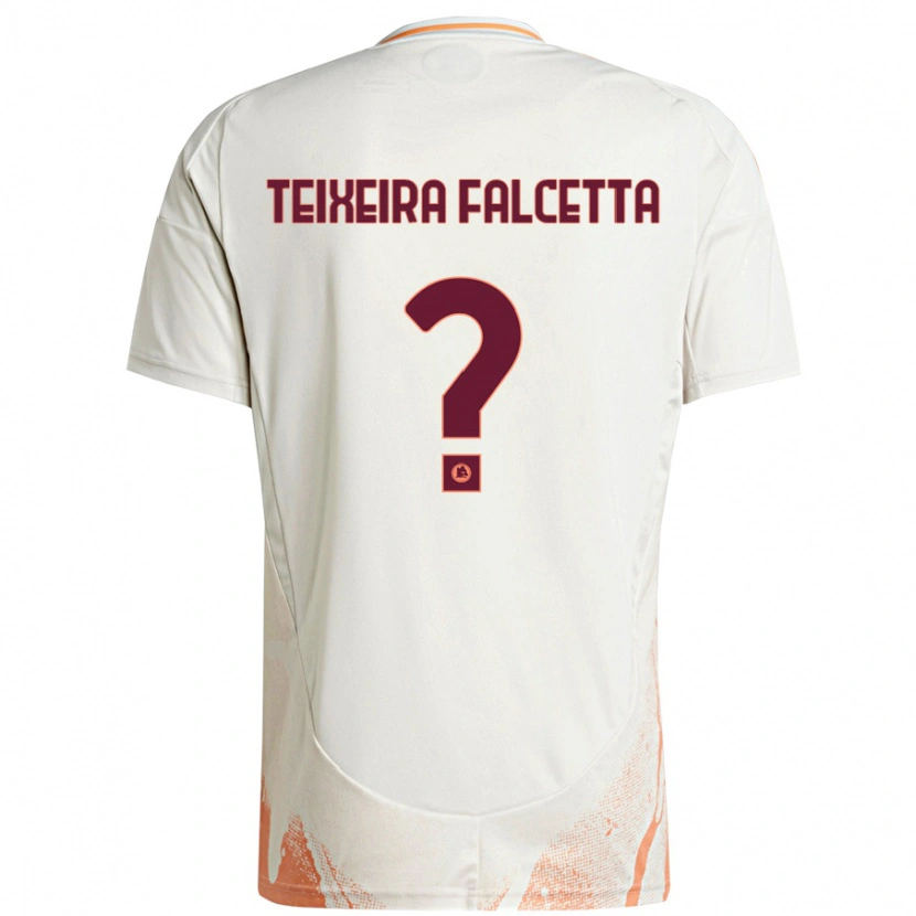 Danxen Hombre Camiseta Pietro Teixeira Falcetta #0 Crema Blanco Naranja 2ª Equipación 2024/25 La Camisa