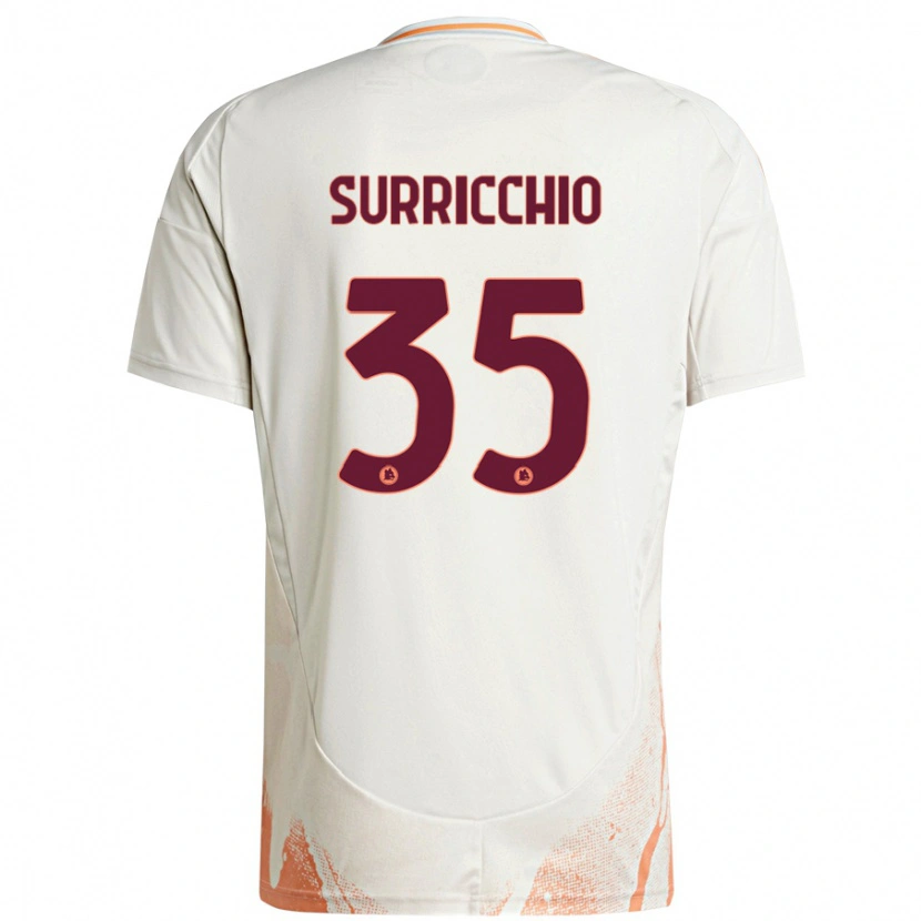 Danxen Hombre Camiseta Jacopo Surricchio #35 Crema Blanco Naranja 2ª Equipación 2024/25 La Camisa