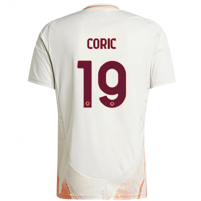 Danxen Hombre Camiseta Ante Coric #19 Crema Blanco Naranja 2ª Equipación 2024/25 La Camisa
