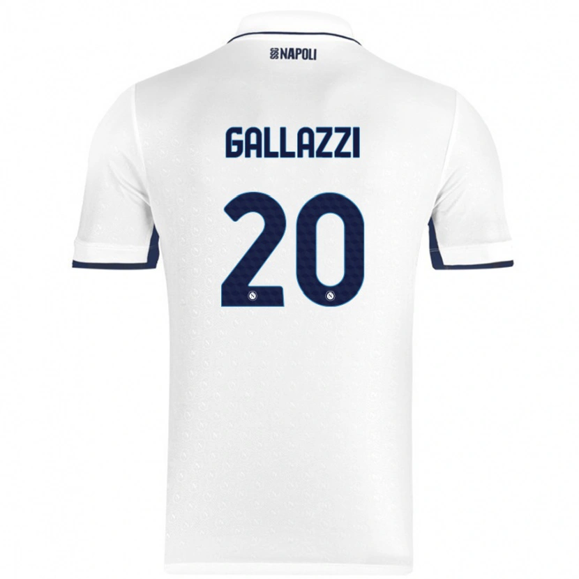 Danxen Hombre Camiseta Valentina Gallazzi #20 Blanco Azul Real 2ª Equipación 2024/25 La Camisa