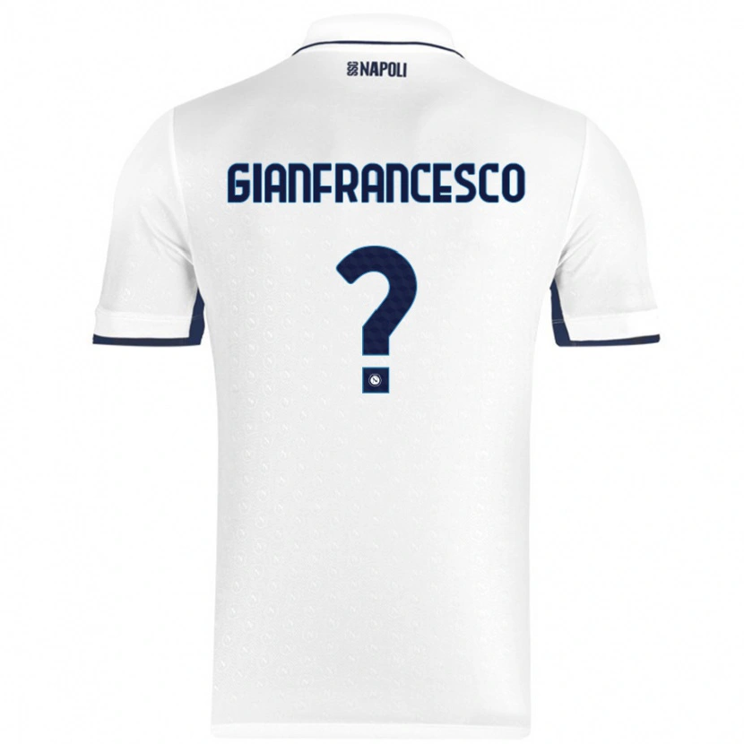 Danxen Hombre Camiseta Sergio Gianfrancesco #0 Blanco Azul Real 2ª Equipación 2024/25 La Camisa
