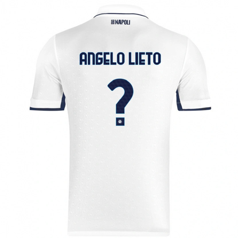 Danxen Hombre Camiseta Angelo Lieto #0 Blanco Azul Real 2ª Equipación 2024/25 La Camisa